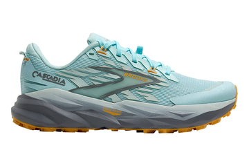 Brooks Cascadia 19 D Clearwater/Primer Grey/Apricot Womens #color_blue-multi